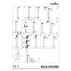 Nordlux Rica Round havelampe, Solar