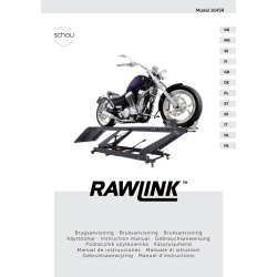 Rawlink Motorcykellift 450 kg, L.2060xB.550 mm
