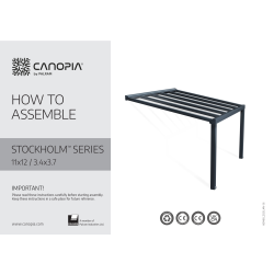 Montagevejledning - Palram Canopia STOCKHOLM terrasseoverdæk. 3,4x6,6m
