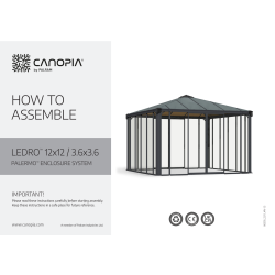 Montagevejledning - Palram - Canopia Palermo pavillon 3600 lukkesystem