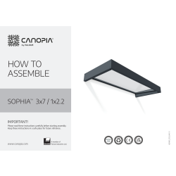 Montagevejledning - Palram - Canopia Sophia 2150 dørbaldakin, grå
