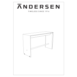 Andersen Højbord 180x60x93 cm, hvid laminat/c-kant