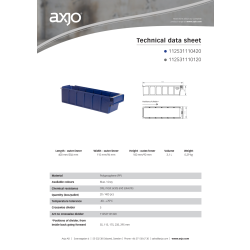 PPS-Axjo systemboks 3111, 3,1L, blå