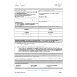 Declaration of Compliance