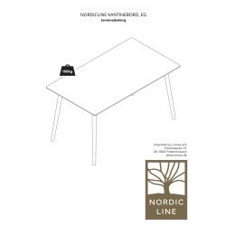 NordicLine Kantinebord, eg, 140x80 cm