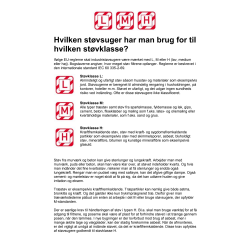Oversigt over støvklasser