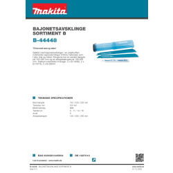 Makita Bajonetsavklingesæt i æske, 6 stk.