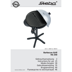 Steba BBQ Søjlegrill - VG250, 1800W, Sort