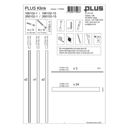 Plus Klink Renovationsskjuler, 4 spande, sort