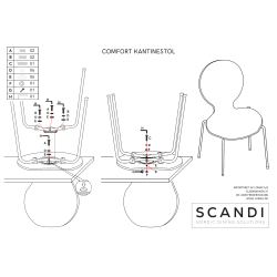 Samlevejledning - Comfort kantinestol