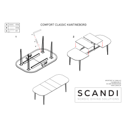 Samlevejledning - Comfort kantinebord 10 personer