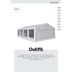 Luksus partytelt 5x8 m, 42 pers., PVC, hvid