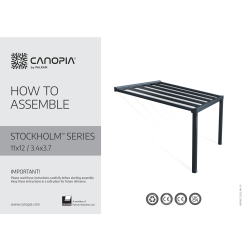 Montagevejledning - Palram Canopia STOCKHOLM terrasseoverdæk. 3,4x3,7m