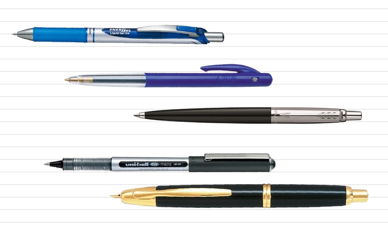 Forskellige penne