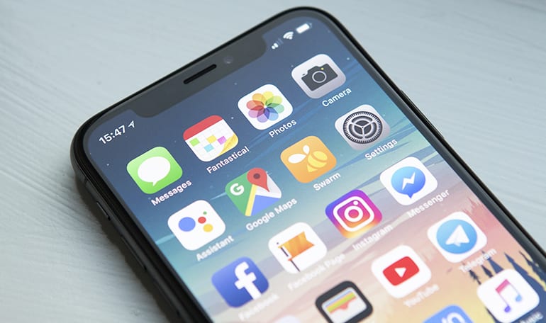 Smartphone med apps