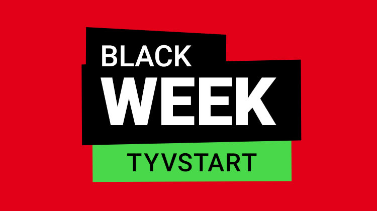 Topbanner på landing hvor man kan tilmelde sig tyvstart på black week tilbud