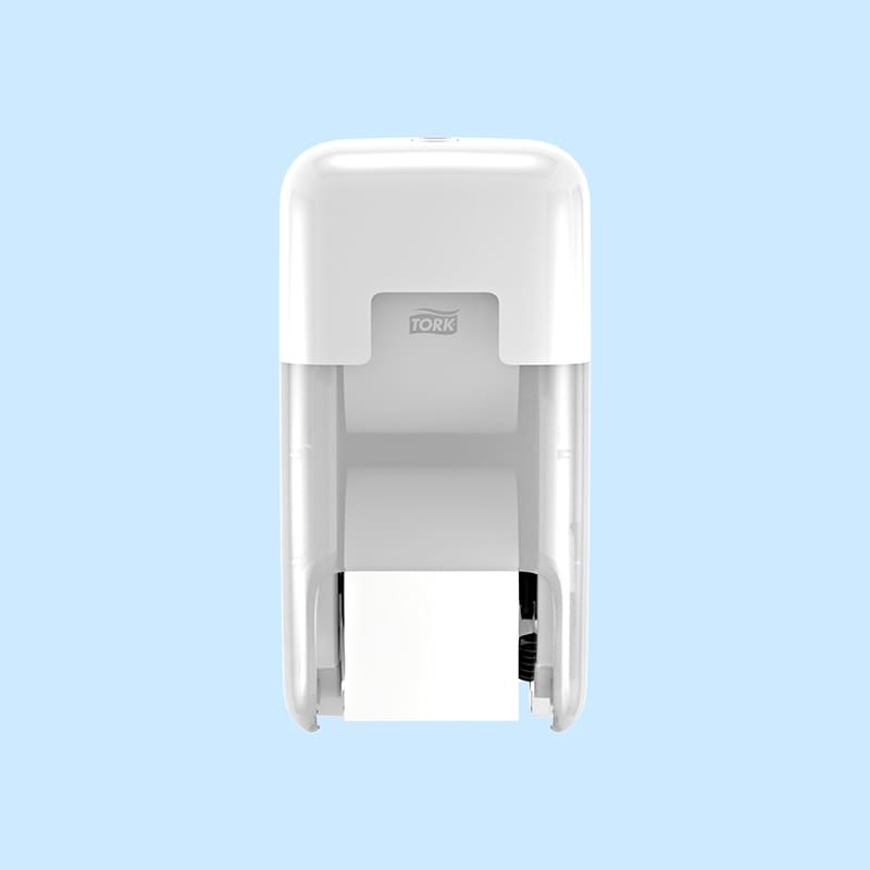 Tork T7 Dispenser Toiletpapir u/hylse, Dual, Hvid