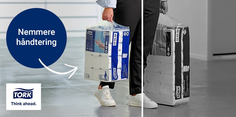 Banner der viser Tork håndklædeark