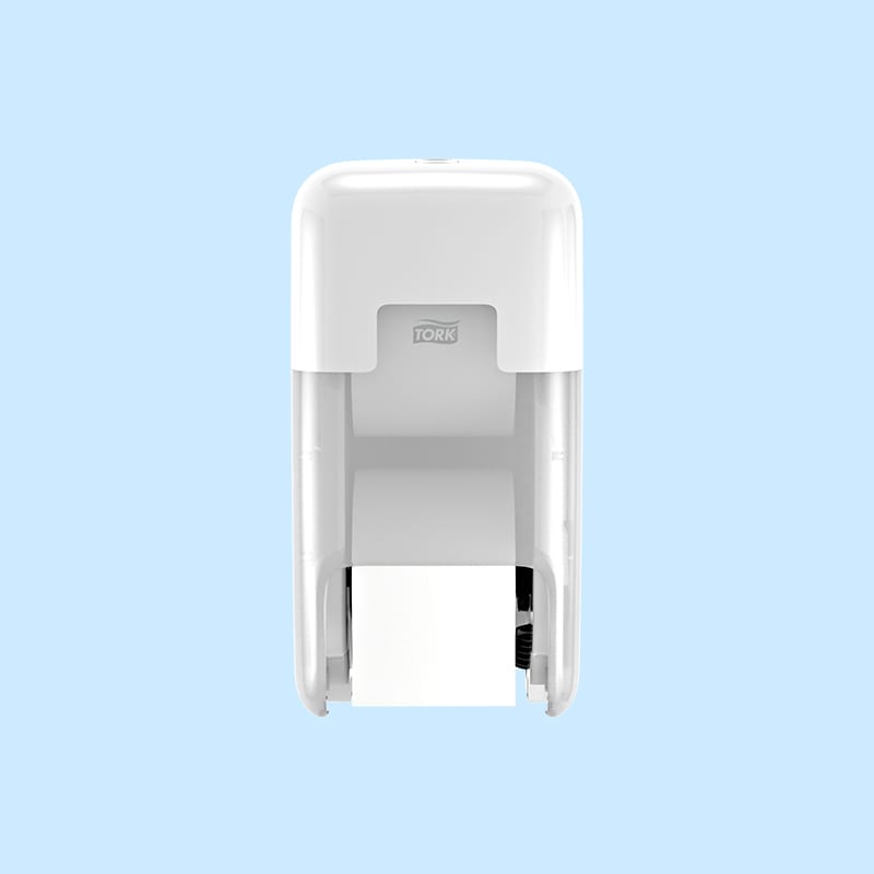 Tork T7 Dispenser Toiletpapir u/hylse, Dual, Hvid