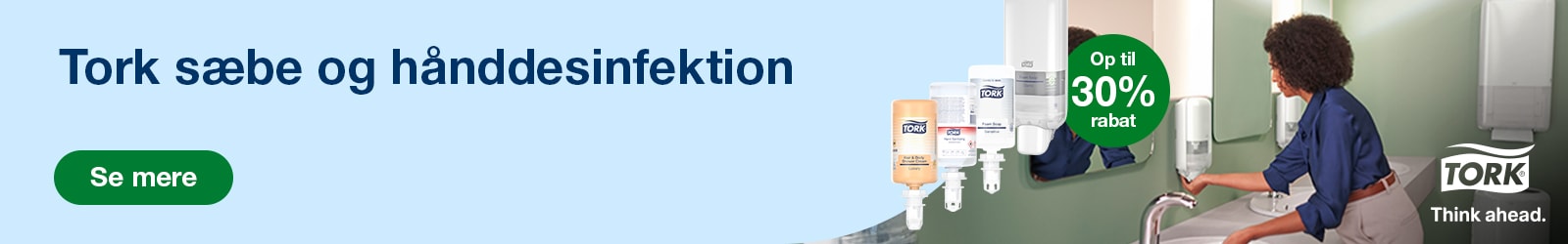 Tork kampagnebanner til tork kampagnelanding