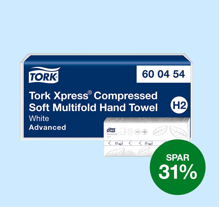 Tork H2 Xpress Compressed Adv. Håndklædeark 6 pk