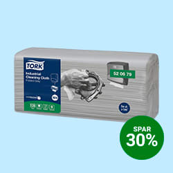 Tork W4 Industri Aftørringsklud Grå 1-lag 120 stk.