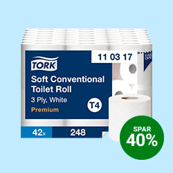 Tork T4 Premium Toiletpapir, 3-lag, 42 rl