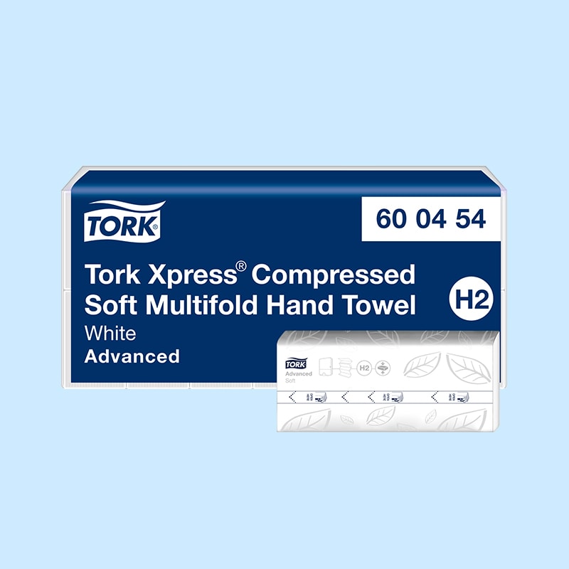 Tork H2 Xpress Compressed Adv. Håndklædeark 6 pk