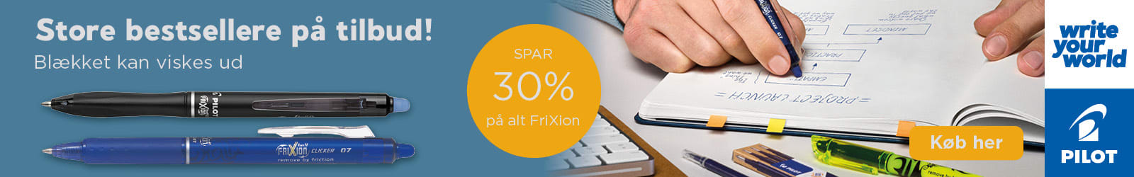 Banner der linker til landing med Pilot varer