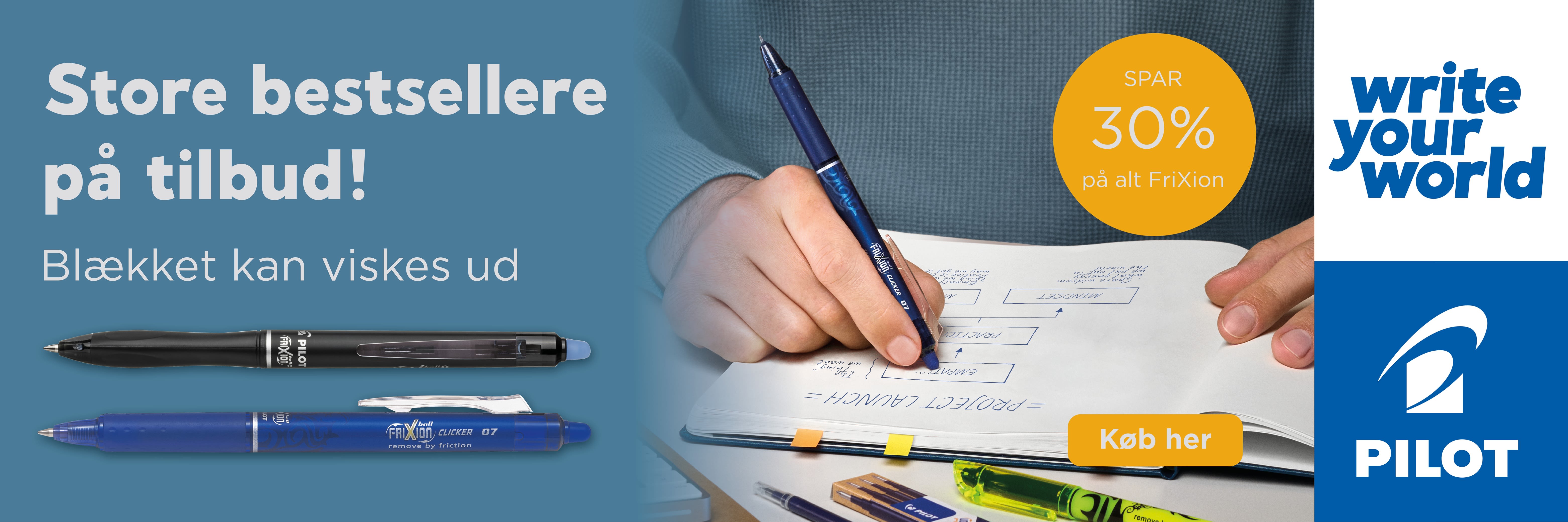 Banner der linker til landing med Pilot varer