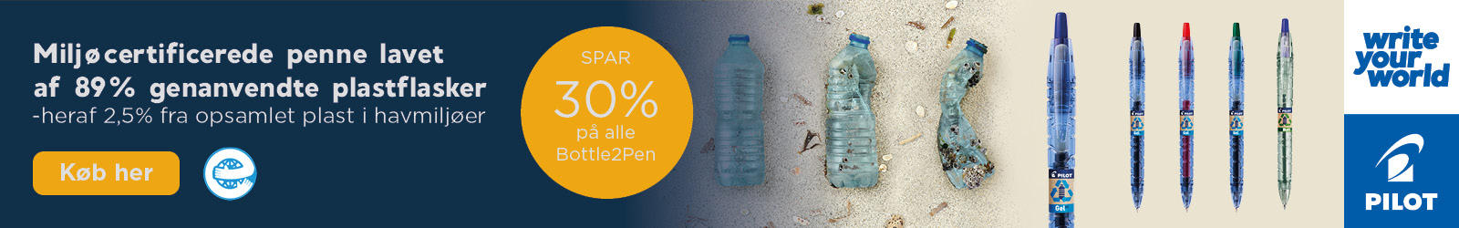 Banner der linker til landing med Pilot varer