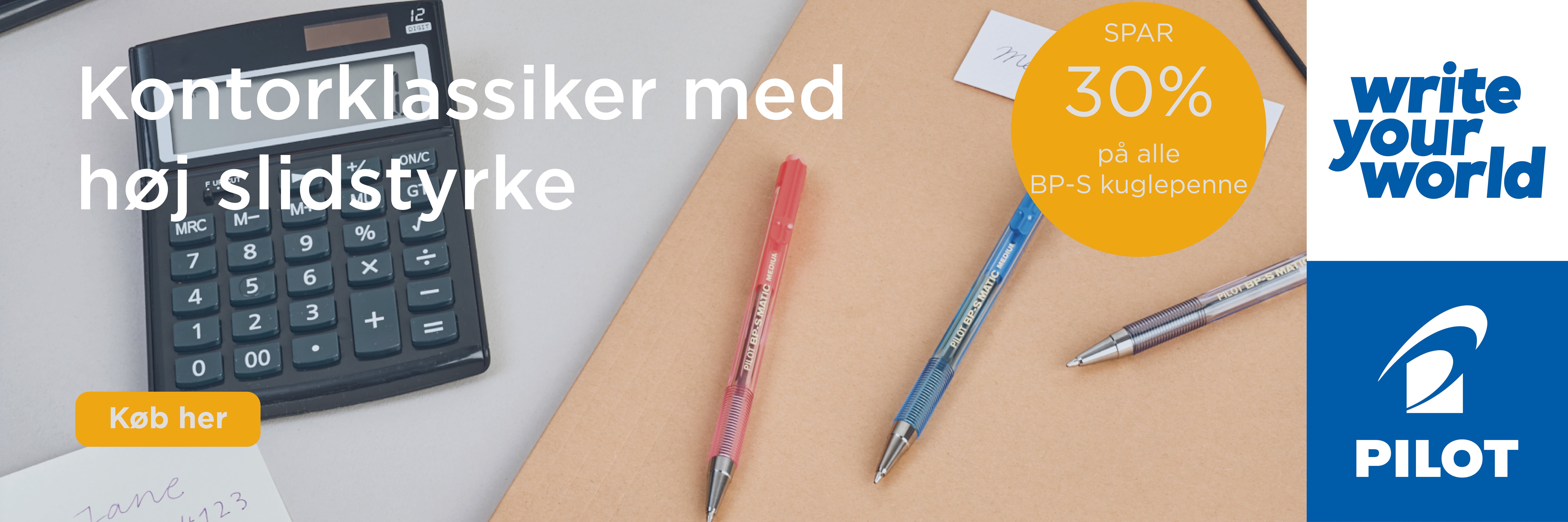 Banner der linker til landing med Pilot varer