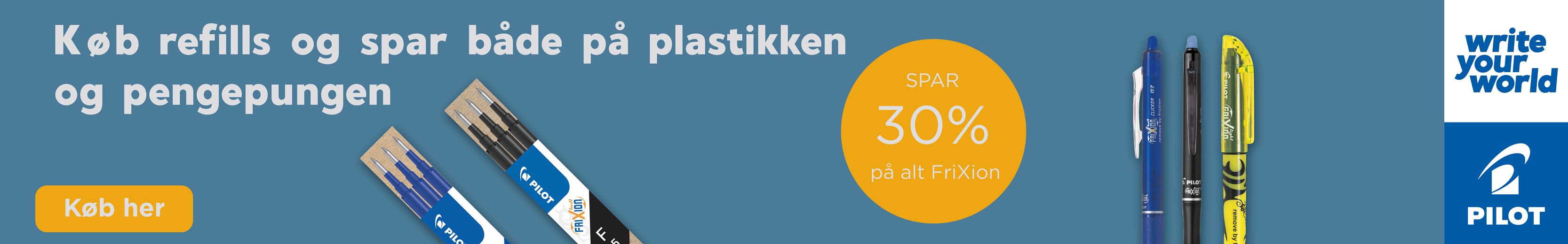 Banner der linker til landing med Pilot varer