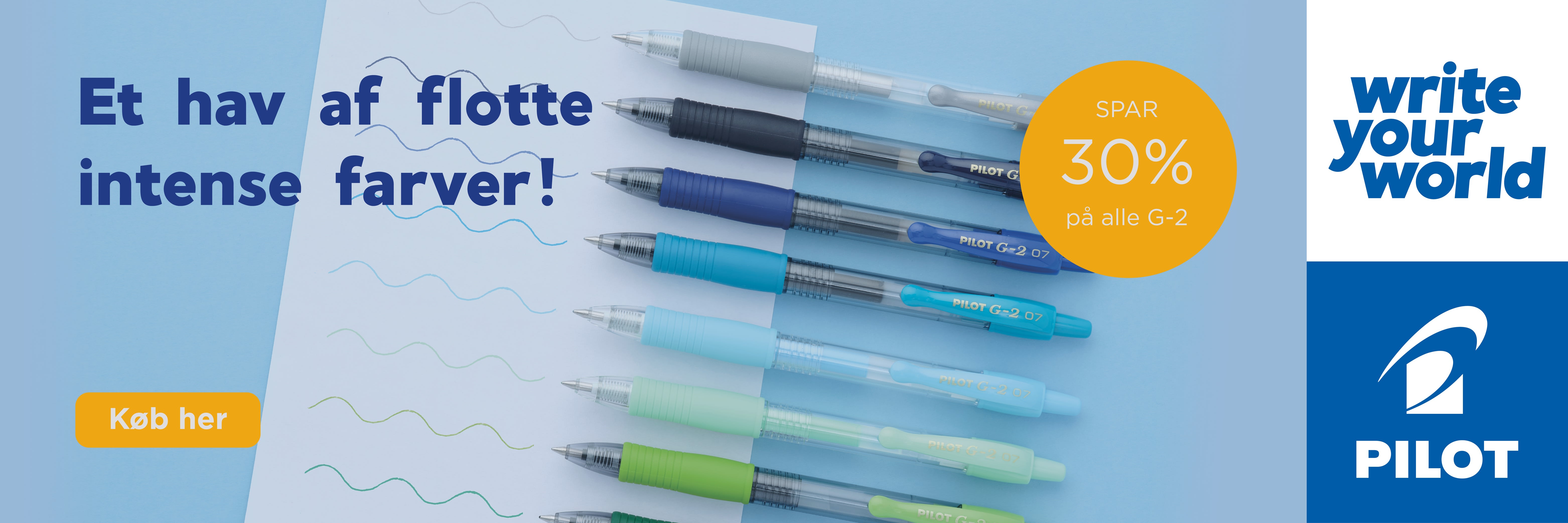 Banner der linker til landing med Pilot varer