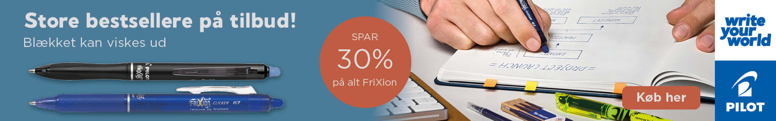 Banner der linker til landing med Pilot varer