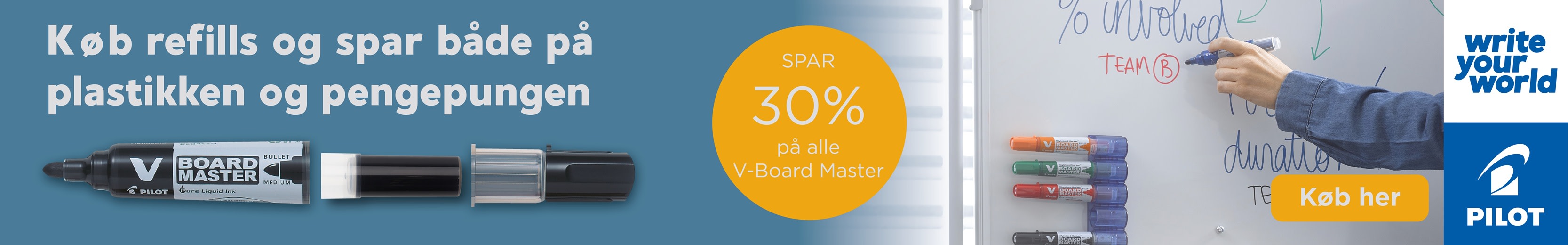 Banner der linker til landing med Pilot varer