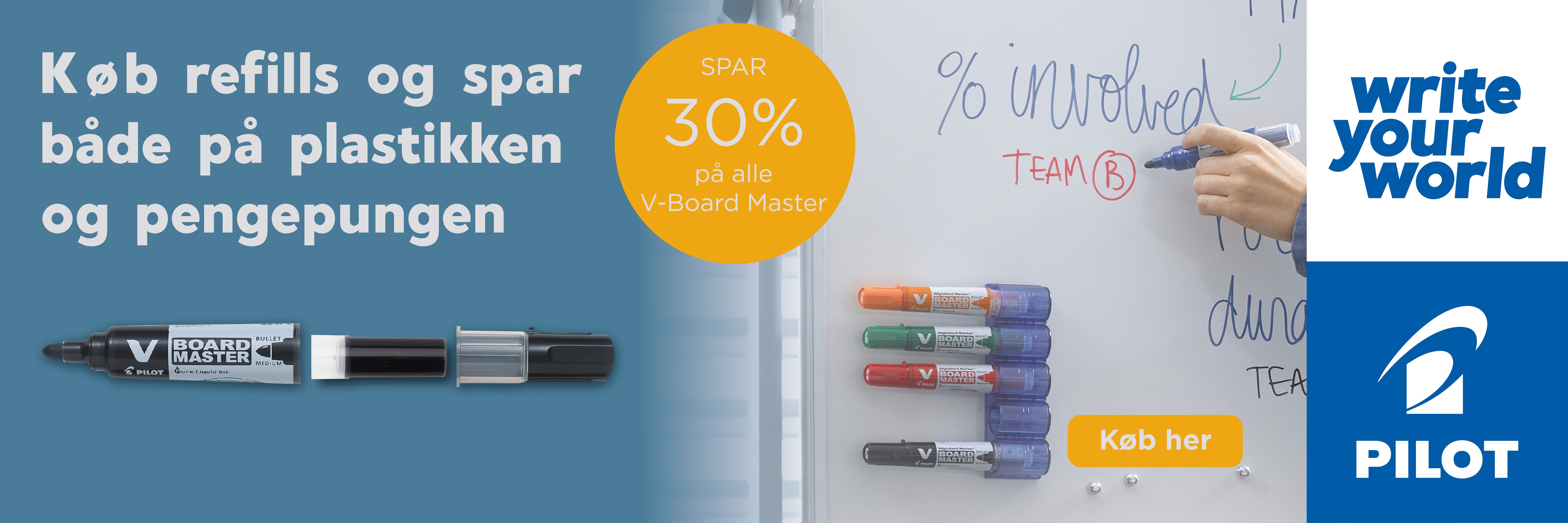 Banner der linker til landing med Pilot varer