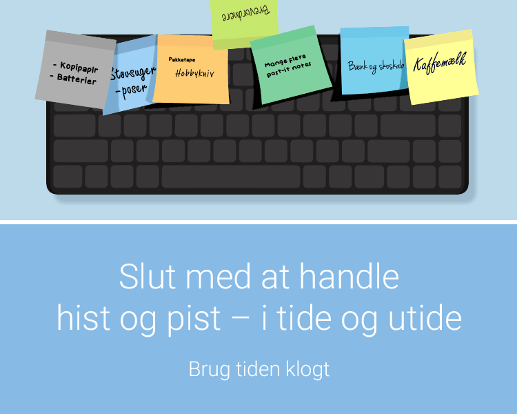 Topbanner til Om os siden_slut med at handle hist og pist - i tide og utide_brug tiden klogt