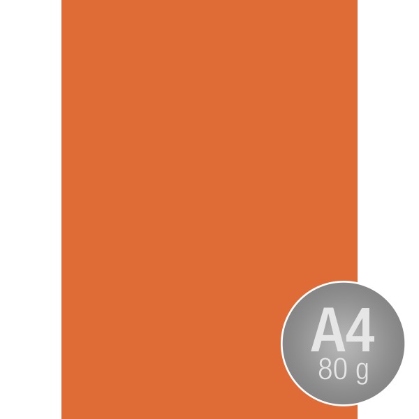 Image Coloraction A4, 80g, 500ark, mørk orange