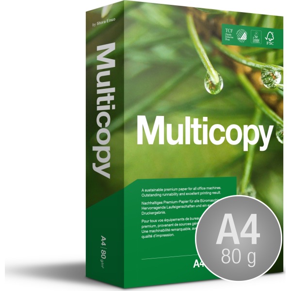 Multicopy Kopipapir A4/80g/500ark