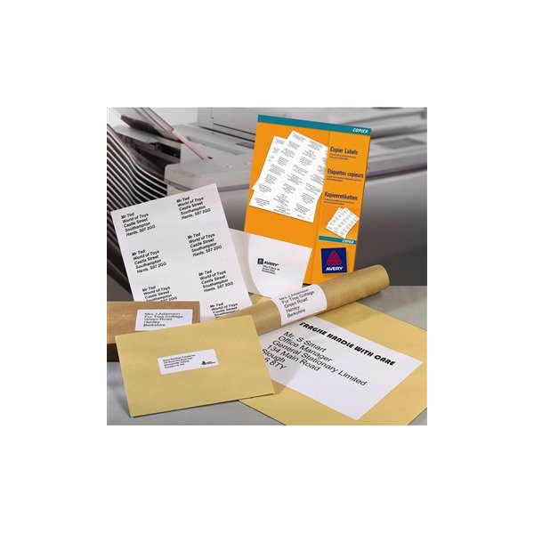 Avery 18033 kopietiketter, 24 x 70mm, 3600stk