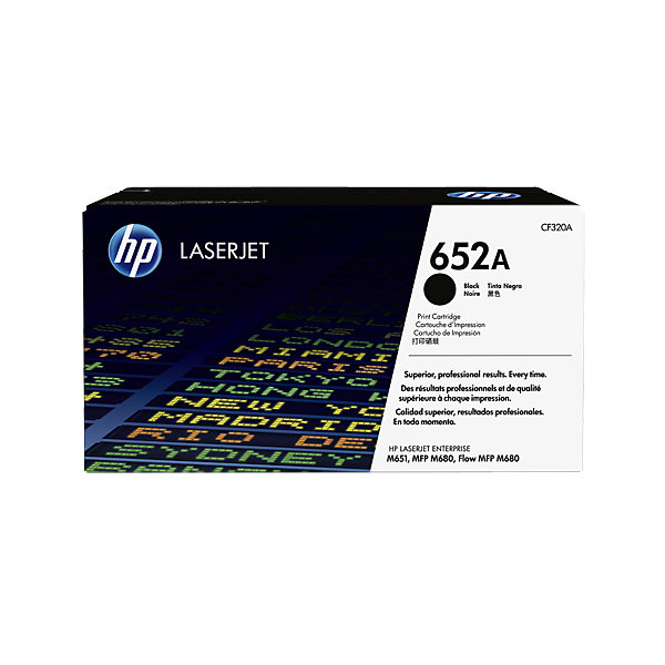 HP no 652A CF320A lasertoner, sort, 11500s