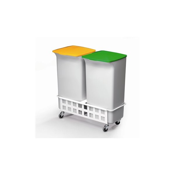 Affaldsspand 40 l, 590x320x360 mm, Hvid