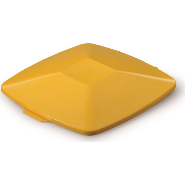 Fladt låg affaldsspand 40 l, Gul