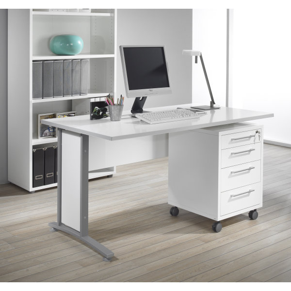 BudgetLine skrivebordsplade, 150x80 cm, hvid