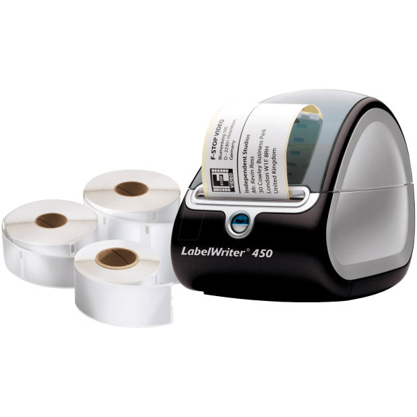 Dymo LabelWriter 450 med 3 ruller labeletiketter