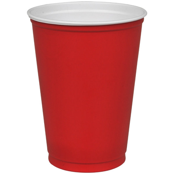 Engangsdrikkebæger 25 cl., rød