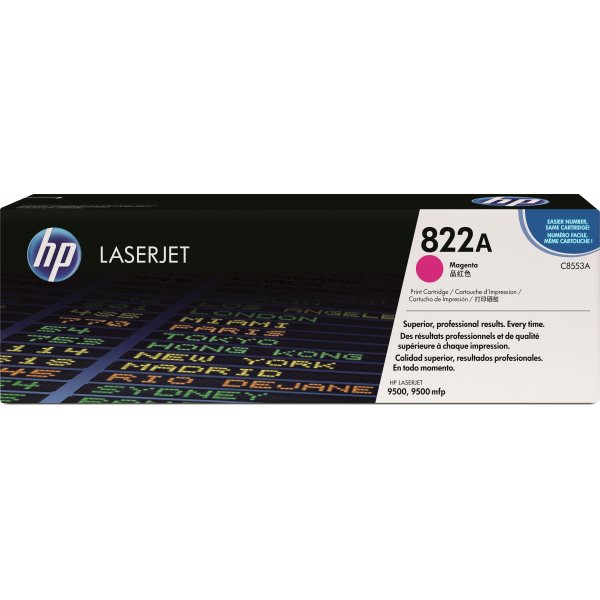 HP 822A/C8553A lasertoner, rød, 25000s