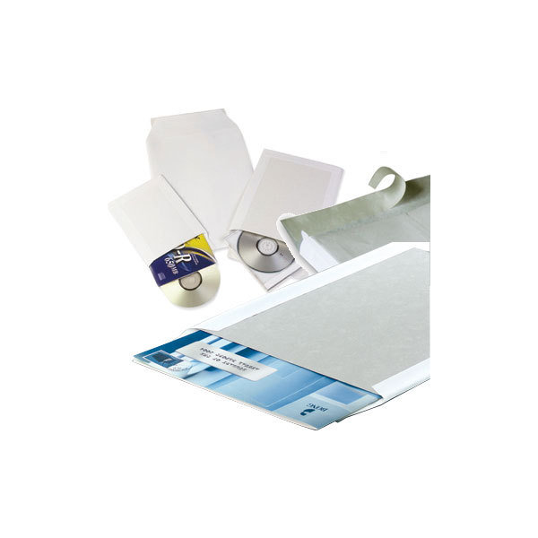 Bong kuvert med papbagside A4, 250 x 353mm, hvid