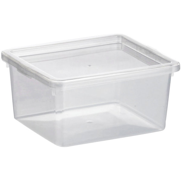 Basic plastboks inkl. låg, 2,3 liter, Klar